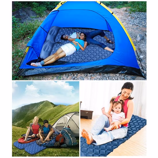 Tragbare ultraleichte Isomatte, selbstaufblasende Matratzenauflage mit Kissen, aufblasbare kompakte Isomatte, Camping-Isomatte