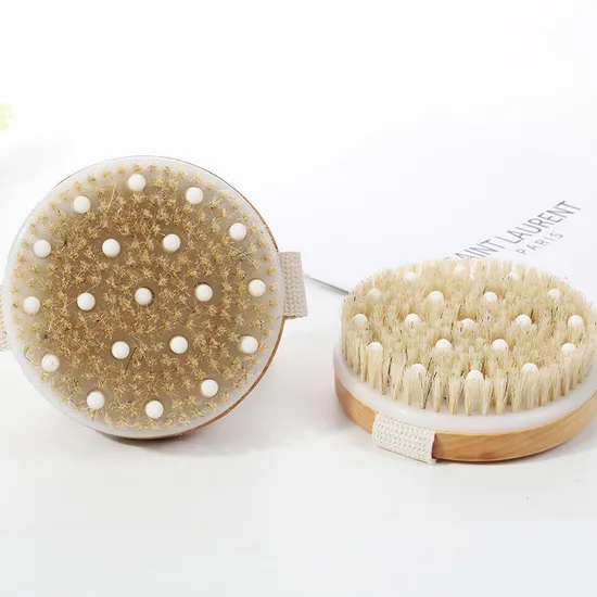 Badebürste für den trockenen Körper, Peeling-Körperwäscher mit Massageknötchen