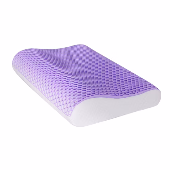 Kühlgel-TPE-Memory-Foam-Kissen. Zerkleinertes Memory-Foam-Kissen im Bett für heiße Schläfer
